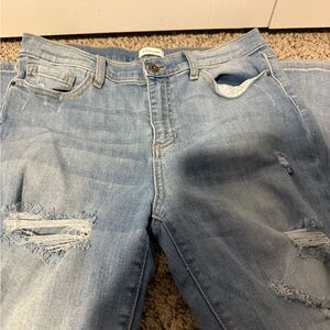 Sneak Peek Light Blue Ripped Boyfriend Jeans
